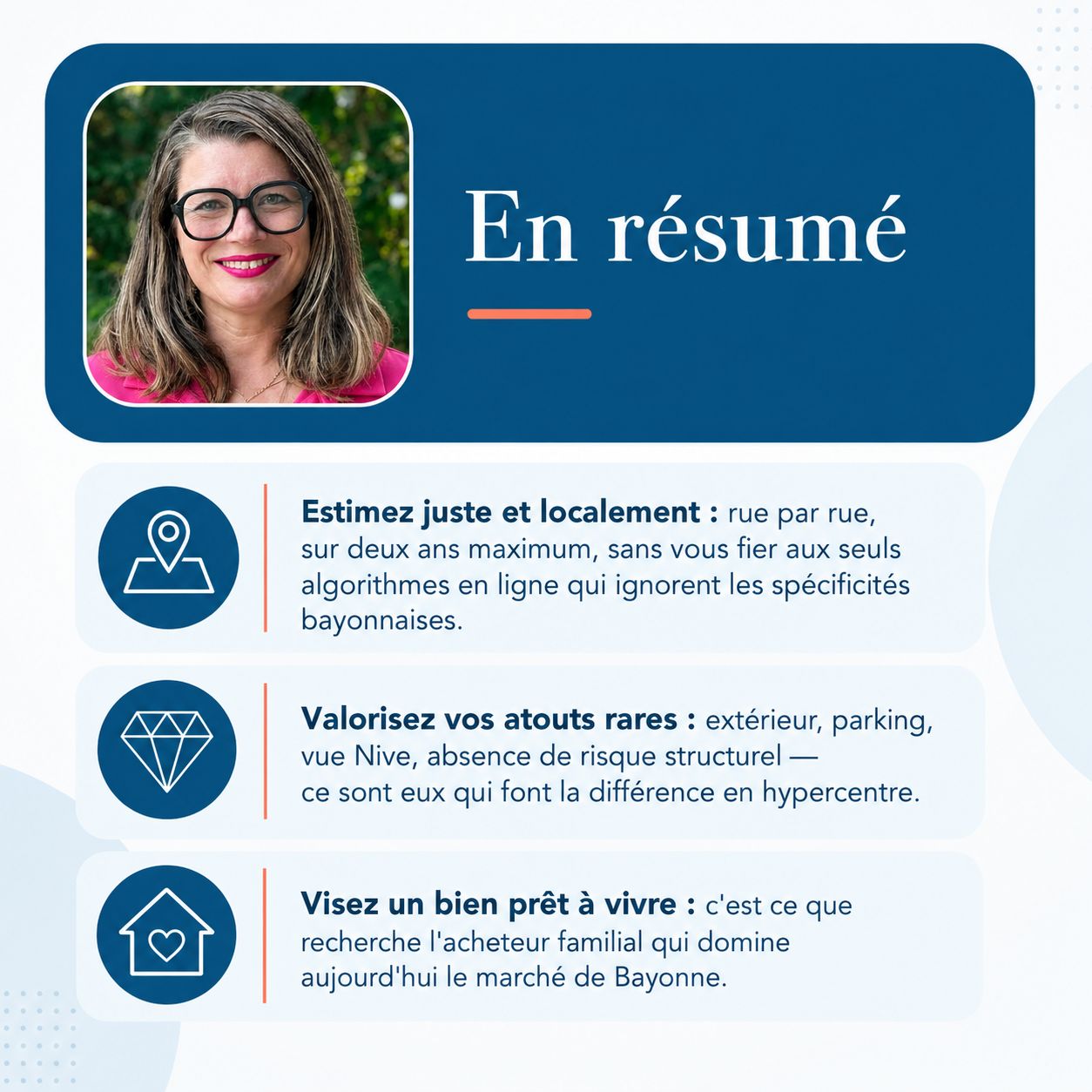 Infographie : vendre sa maison à Bayonne