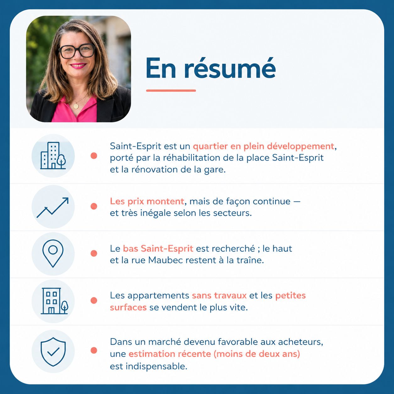 Infographie : vendre un appartement à Saint-Esprit, Bayonne